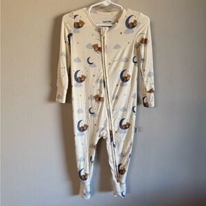 Sofia Mila Bamboo Zippy with Bear and Moon Print